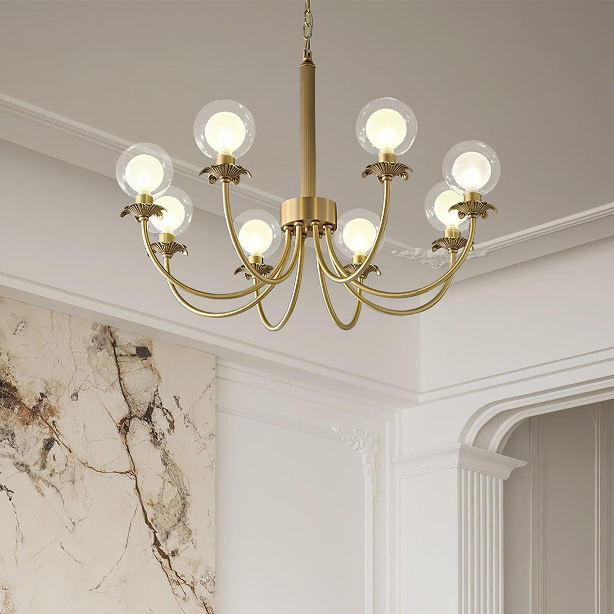Lustre Balade en verre et laiton – vue 30