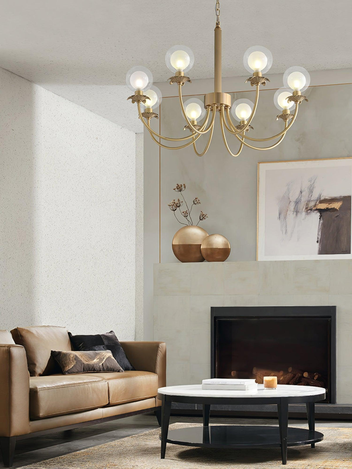 Lustre Balade en verre et laiton – vue 25