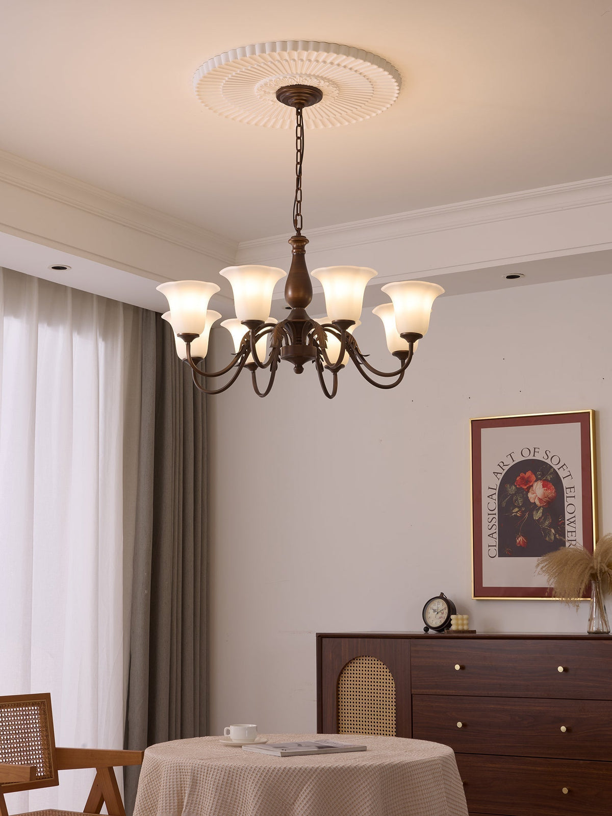 Lustre Nef en verre et métal – vue 11