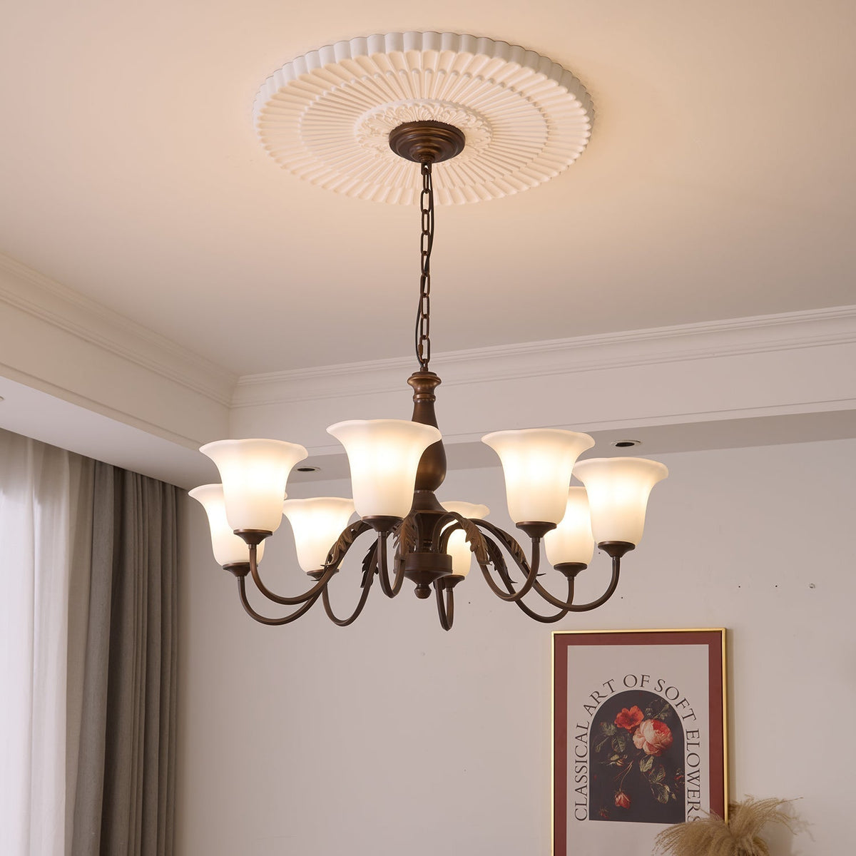 Lustre Nef en verre et métal – vue 16