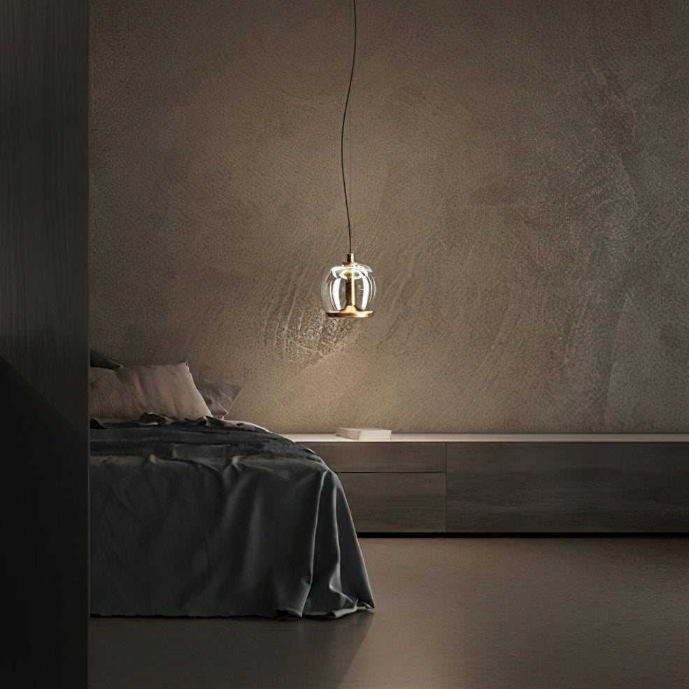 Suspension Silène en verre et métal – vue 2