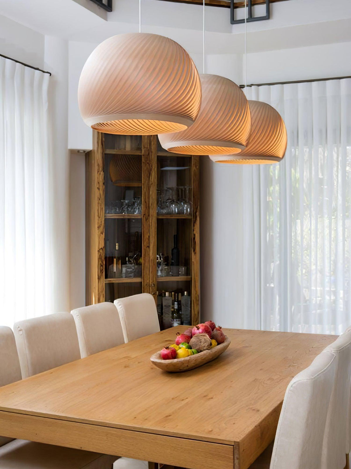 Suspension Roselière en bois et métal – vue 49