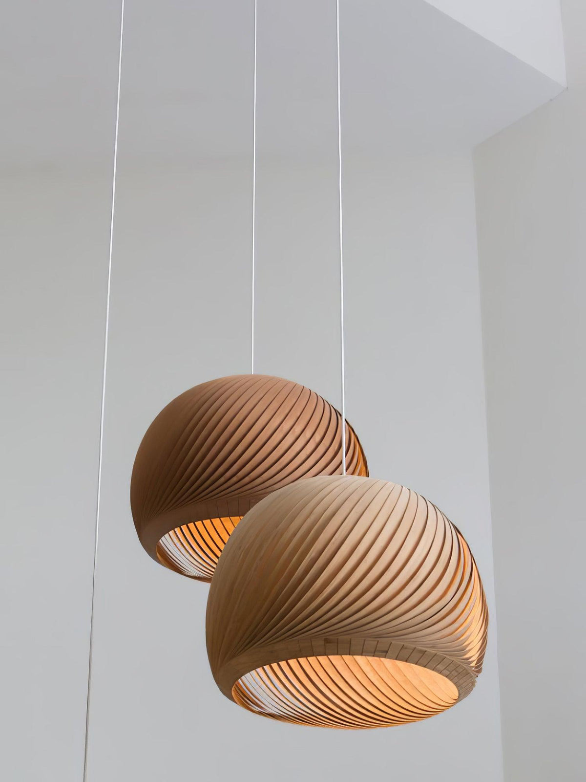 Suspension Roselière en bois et métal – vue 7