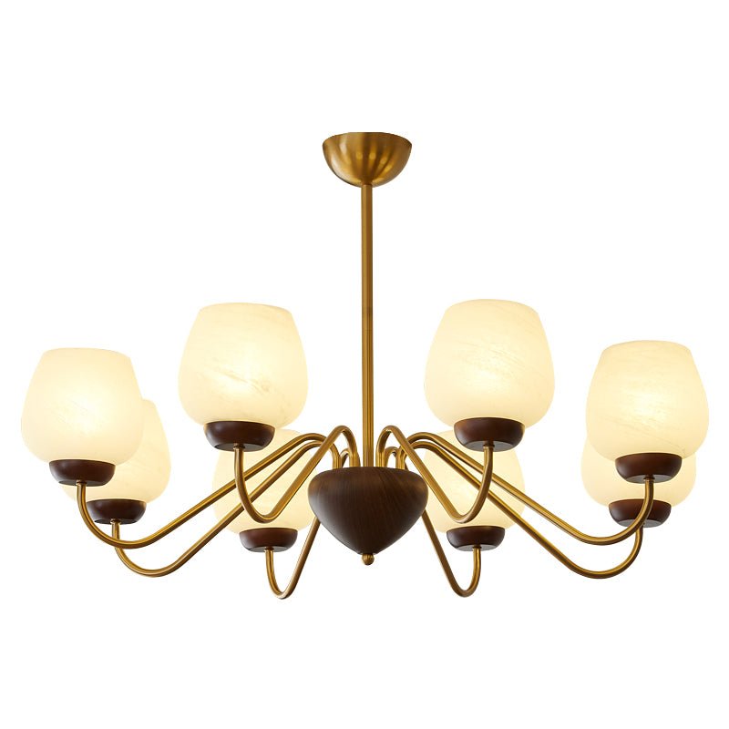 Lustre Pâquerette en verre et bois – vue 21