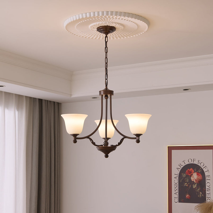 Lustre Anis en verre et métal – vue 5