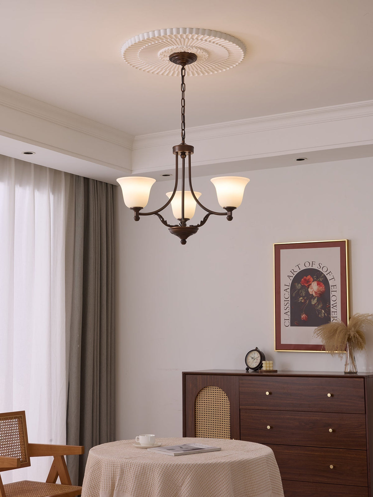 Lustre Anis en verre et métal – vue 7