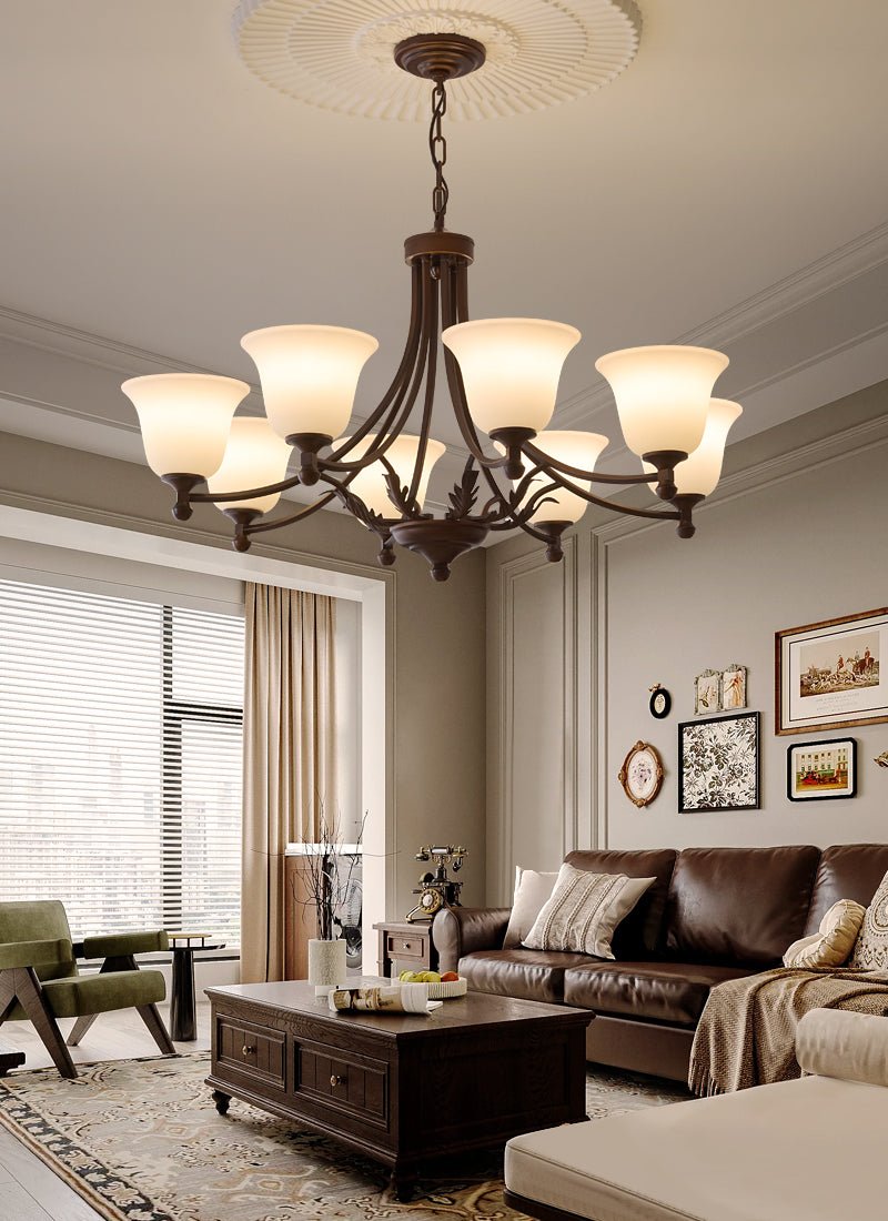 Lustre Anis en verre et métal – vue 15