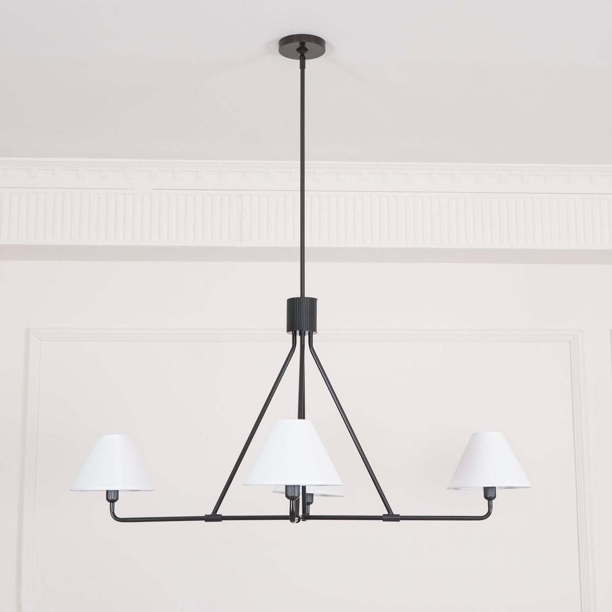 Lustre Bayonne en laiton et tissu – vue 77