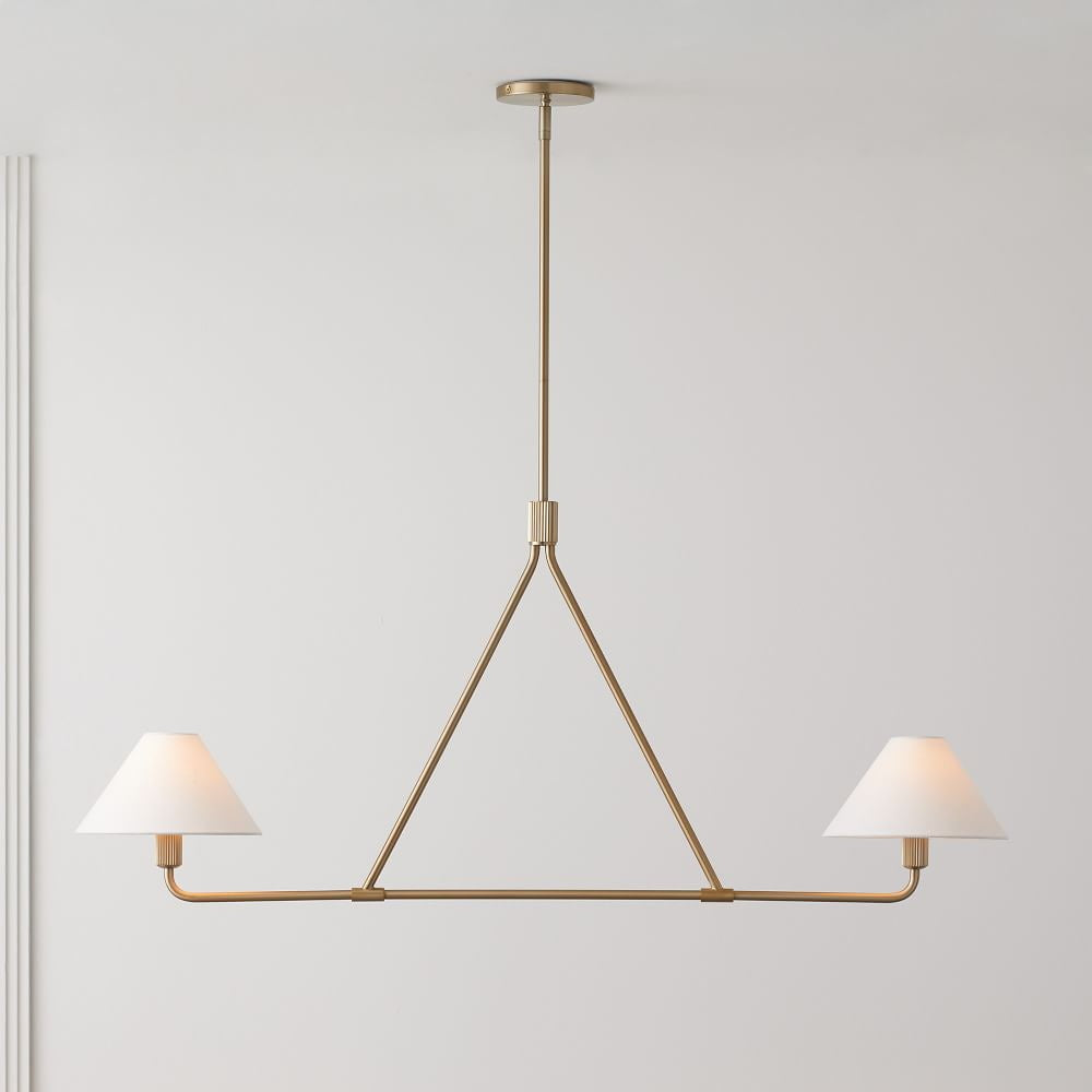 Lustre Bayonne en laiton et tissu – vue 54