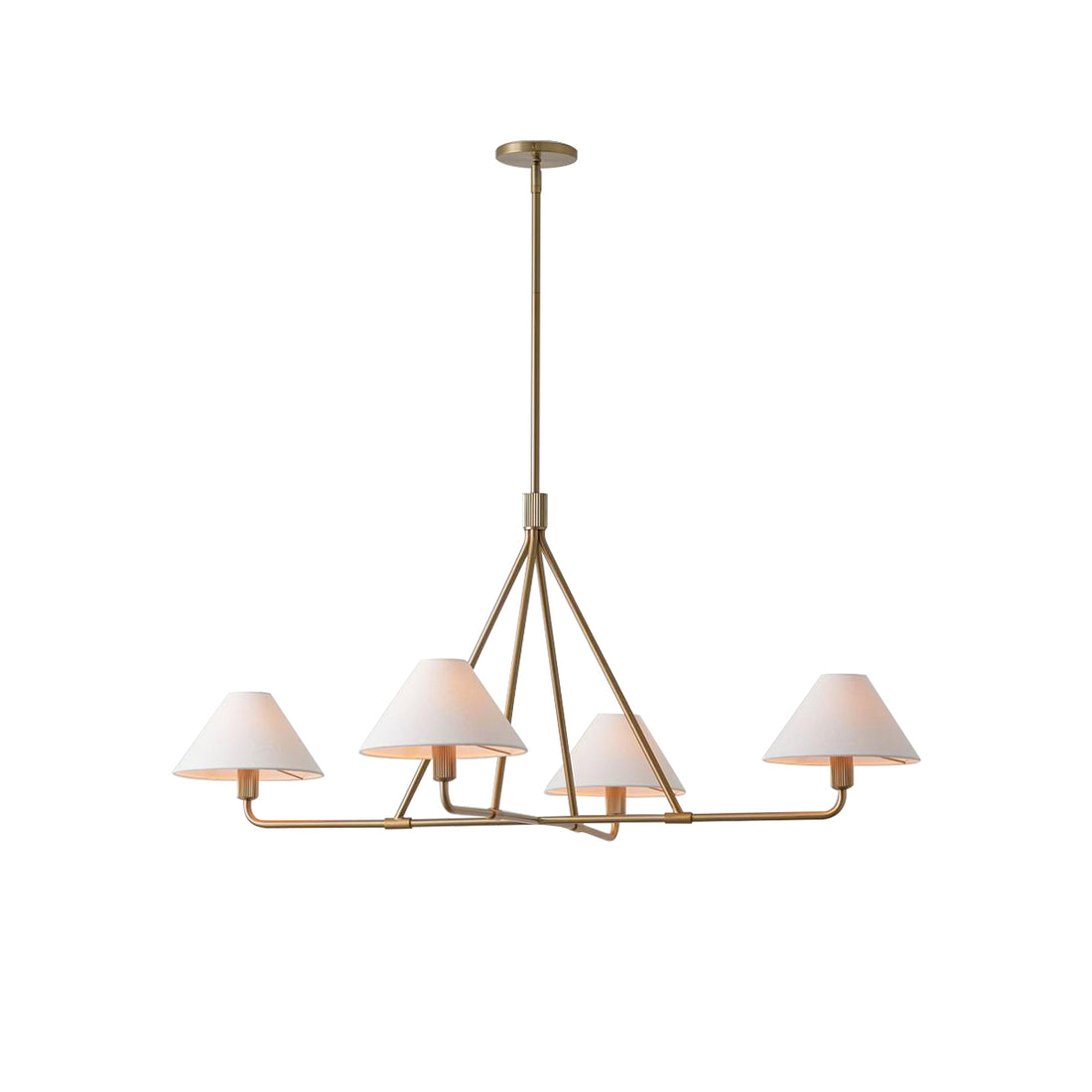 Lustre Bayonne en laiton et tissu – vue 43