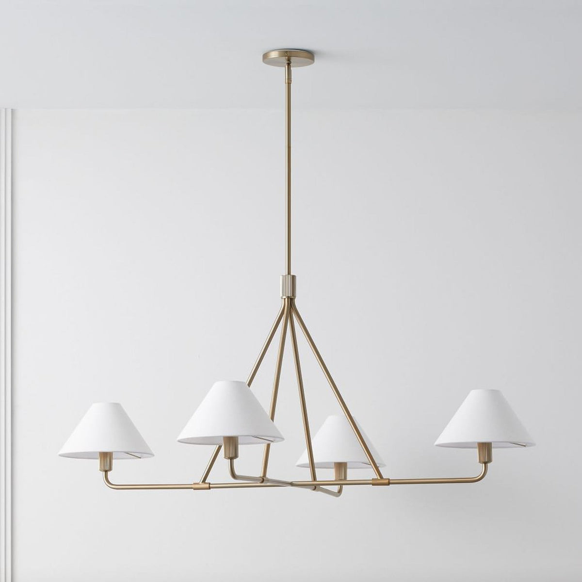 Lustre Bayonne en laiton et tissu – vue 48