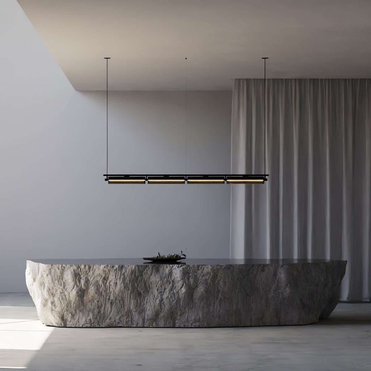 Lustre Mirliton en verre et métal – vue 19