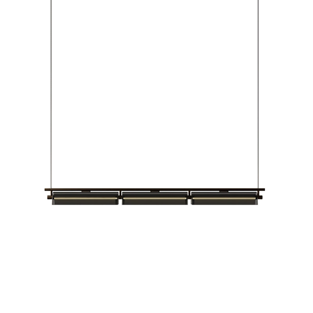 Lustre Mirliton en verre et métal – vue 3