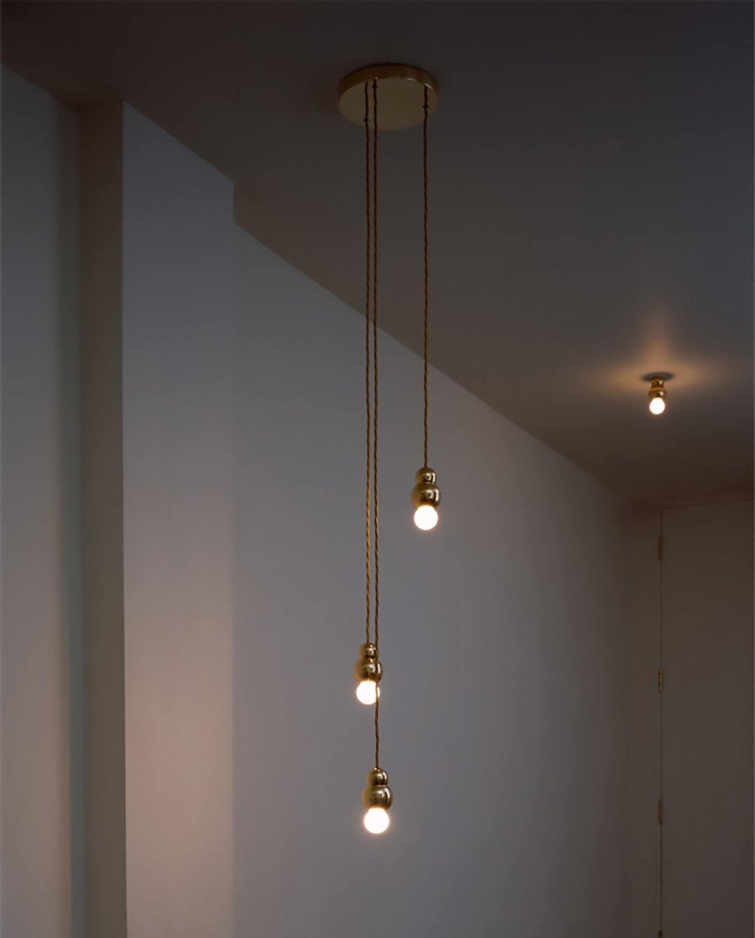 Suspension Augustine en verre et aluminium – vue 6