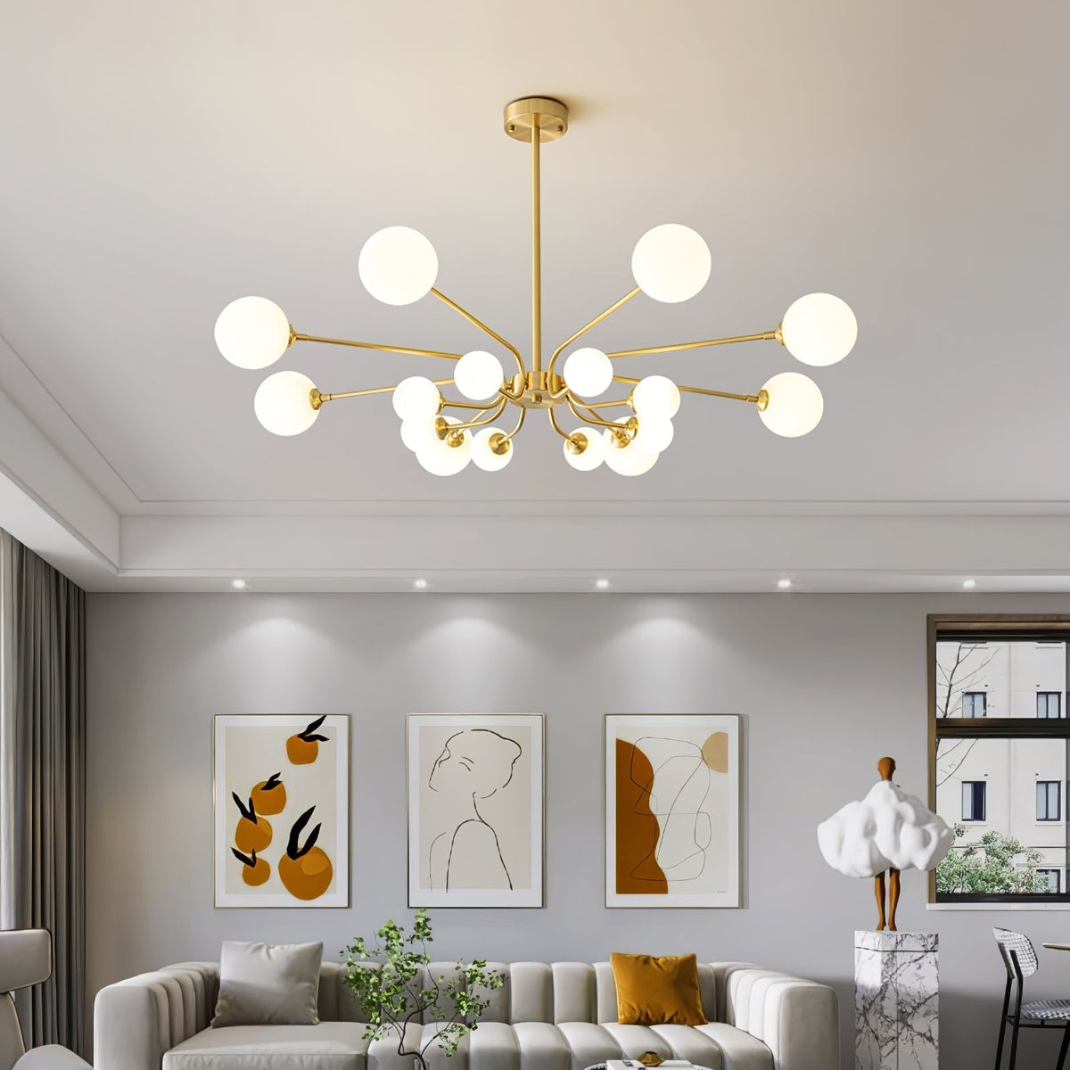 Lustre Armada en verre et métal – vue 4