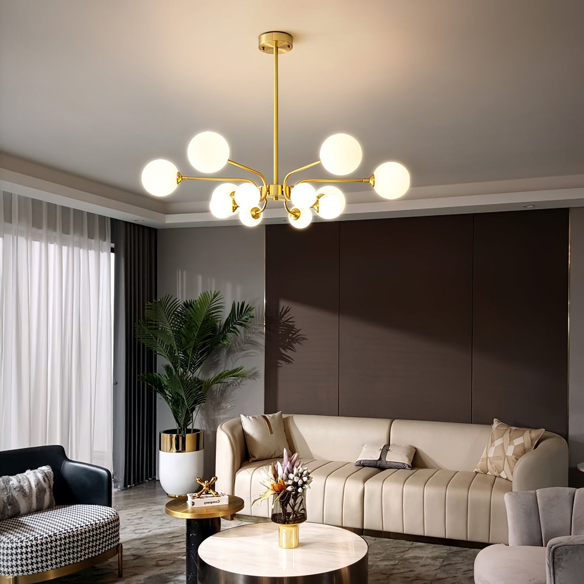 Lustre Armada en verre et métal – vue 29