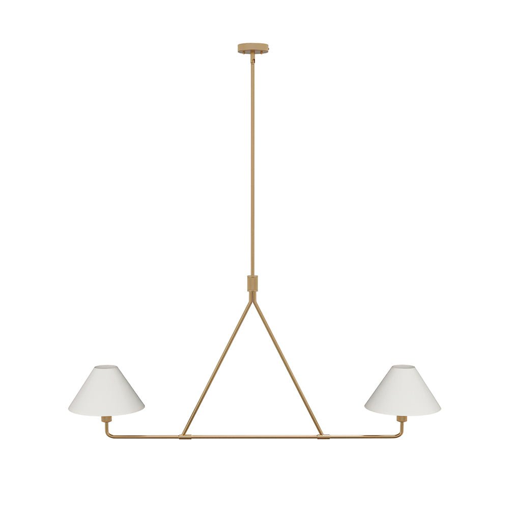 Lustre Bayonne en laiton et tissu – vue 24