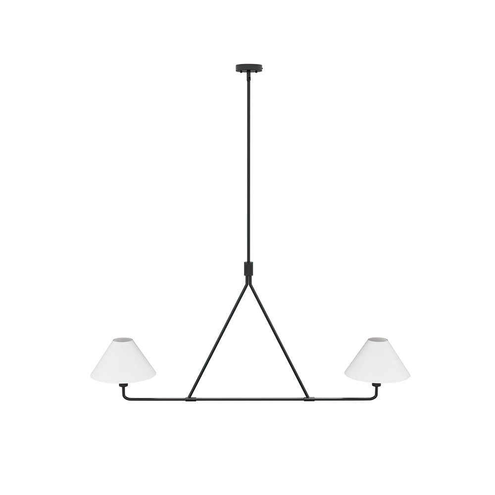 Lustre Bayonne en laiton et tissu – vue 22