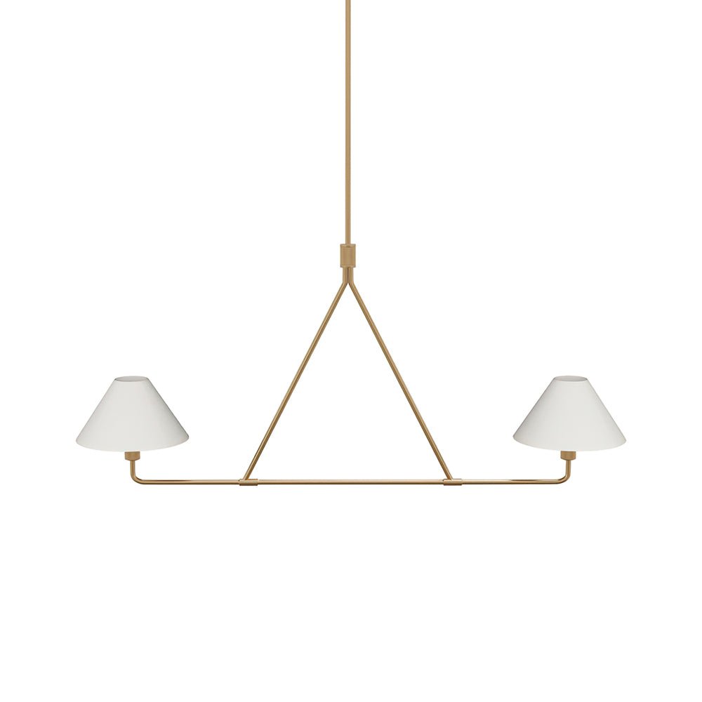 Lustre Bayonne en laiton et tissu – vue 25