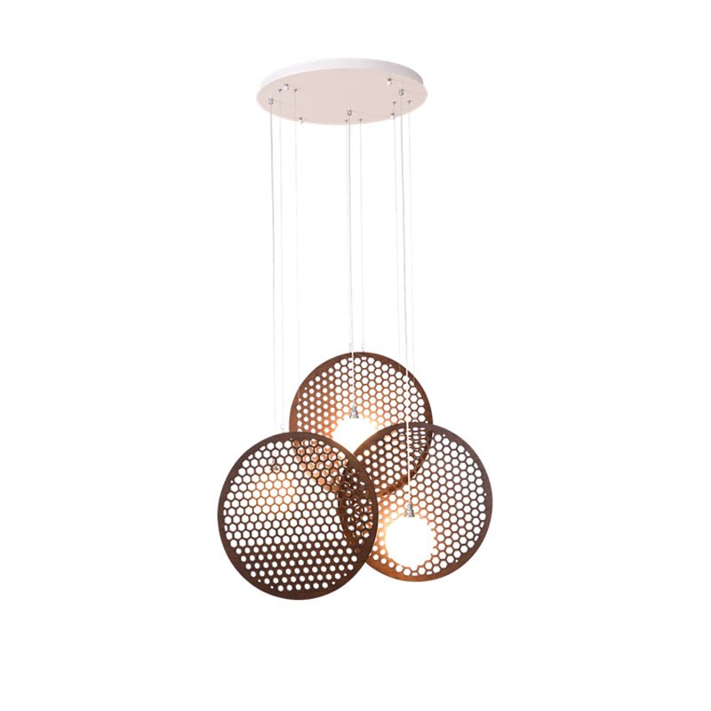 Lustre Ombelle en bois et métal – vue 14
