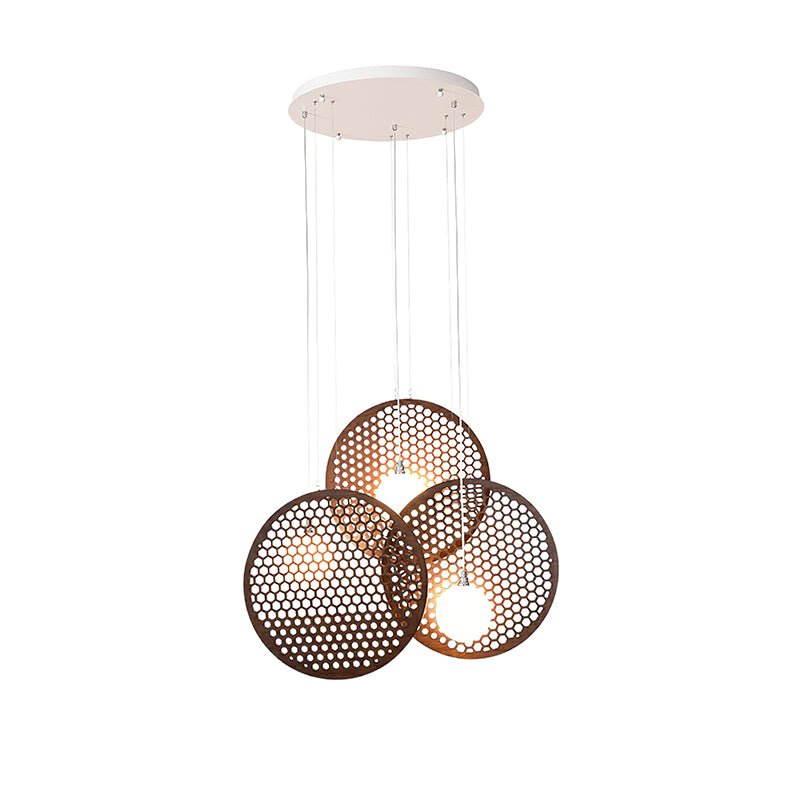 Lustre Ombelle en bois et métal – vue 5