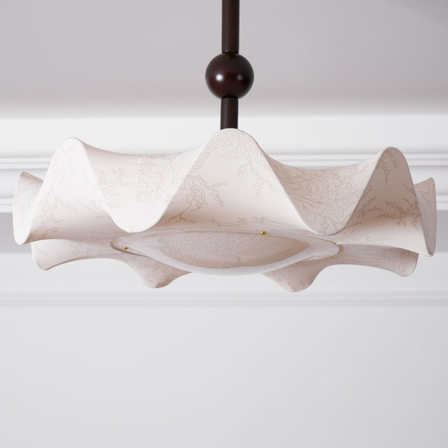 Plafonnier Chalet en bois et tissu – vue 3