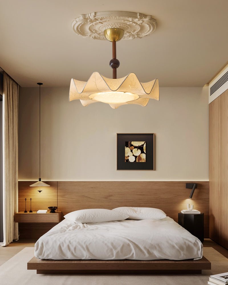 Plafonnier Chalet en bois et tissu – vue 15