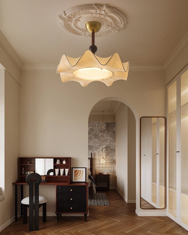 Plafonnier Chalet en bois et tissu – vue 17