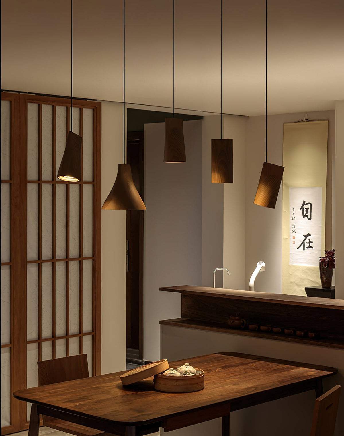 Suspension Badiane en bois et métal – vue 113