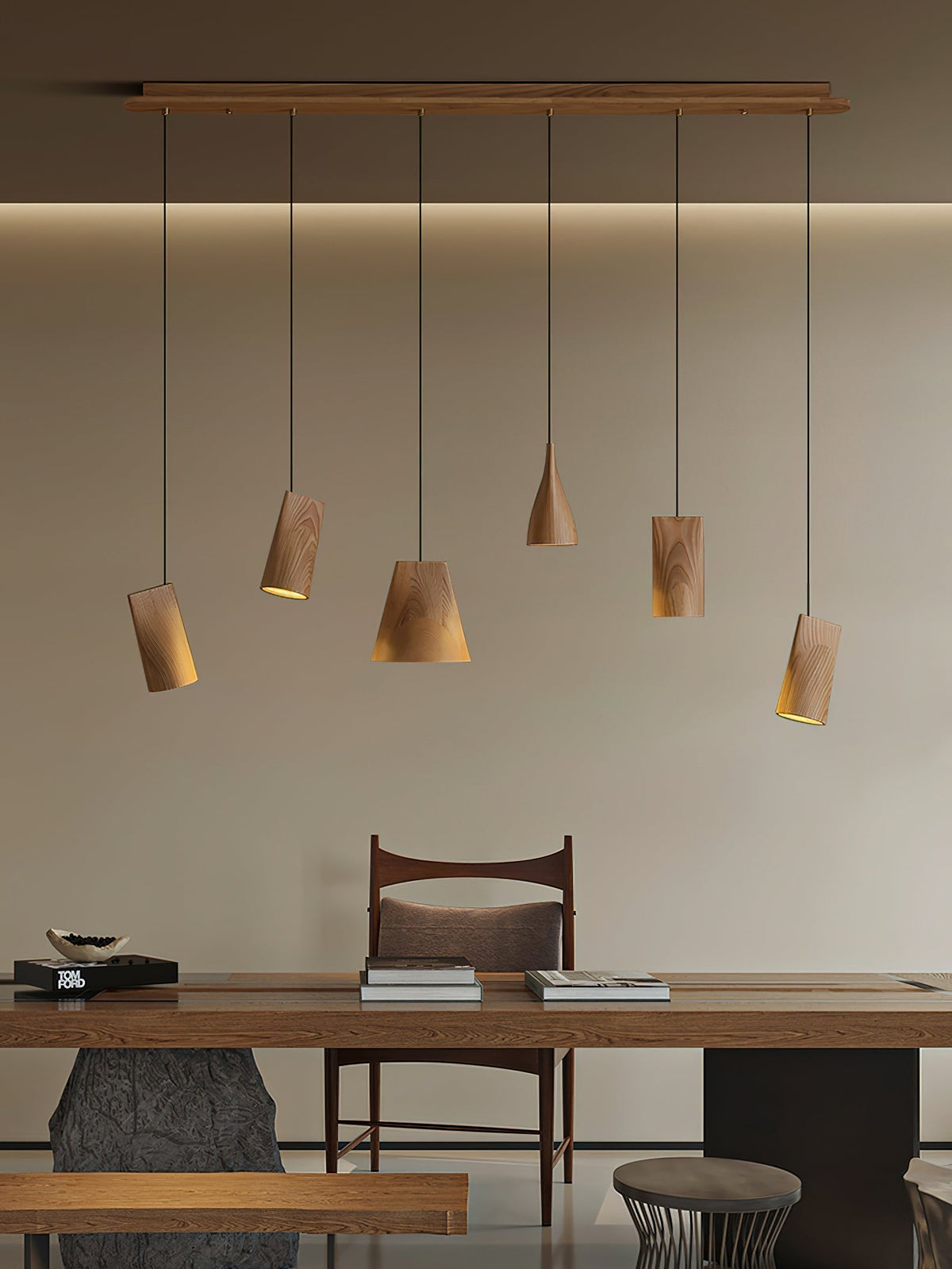 Suspension Badiane en bois et métal – vue 22