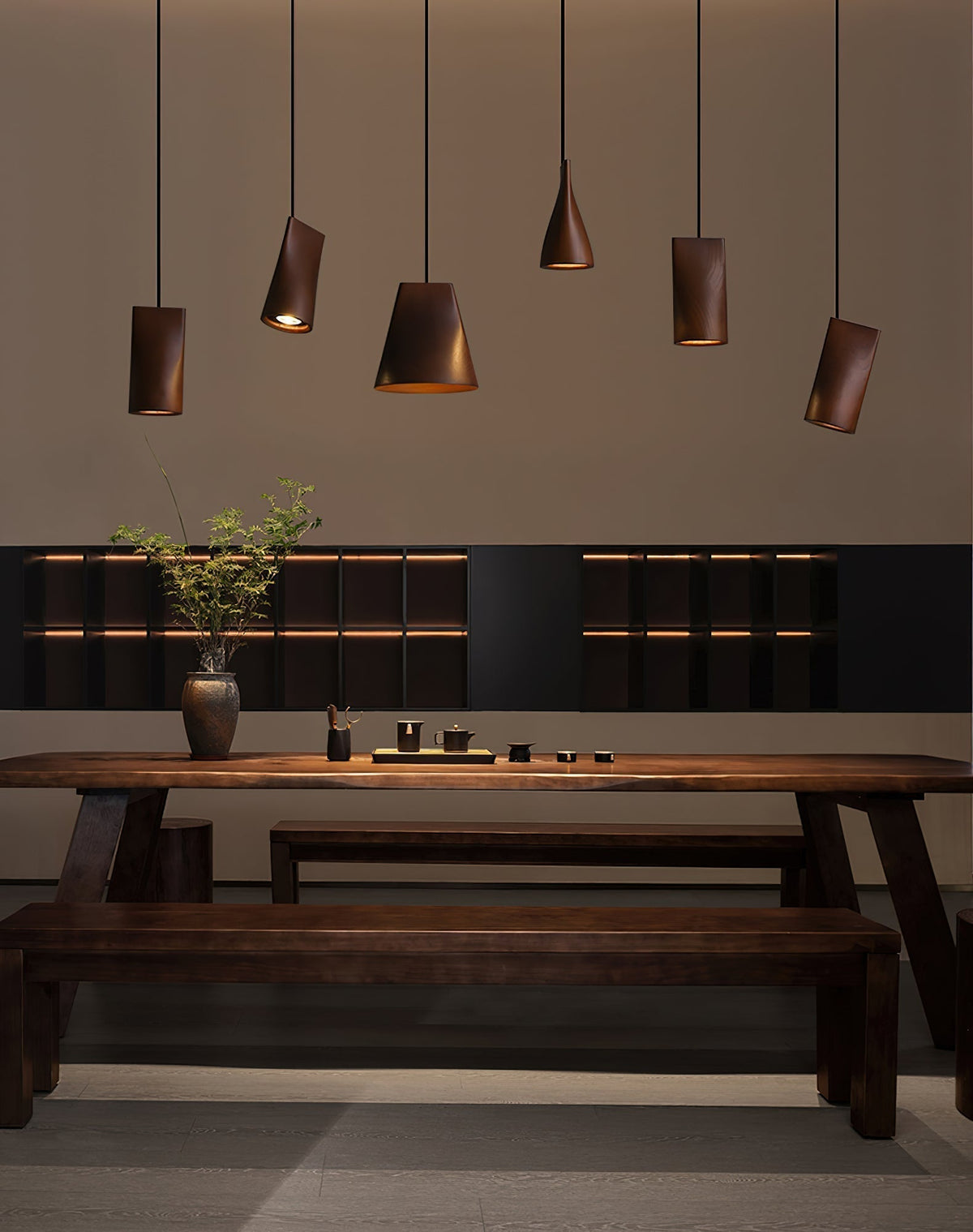Suspension Badiane en bois et métal – vue 125