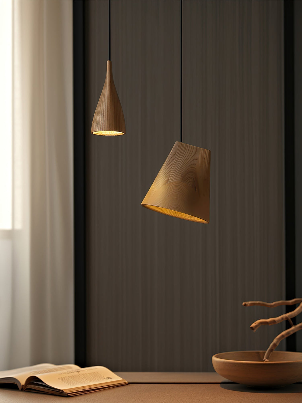 Suspension Badiane en bois et métal – vue 104