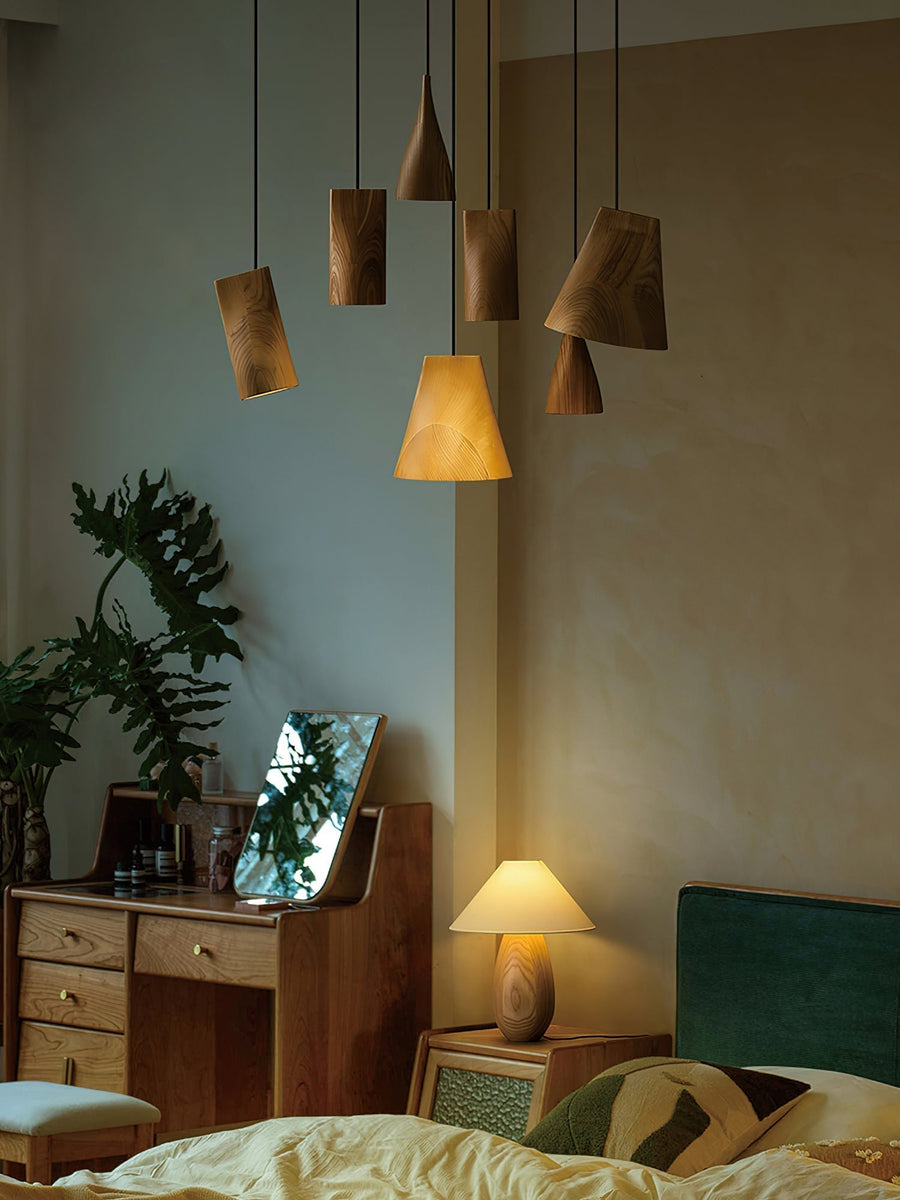 Suspension Badiane en bois et métal – vue 5