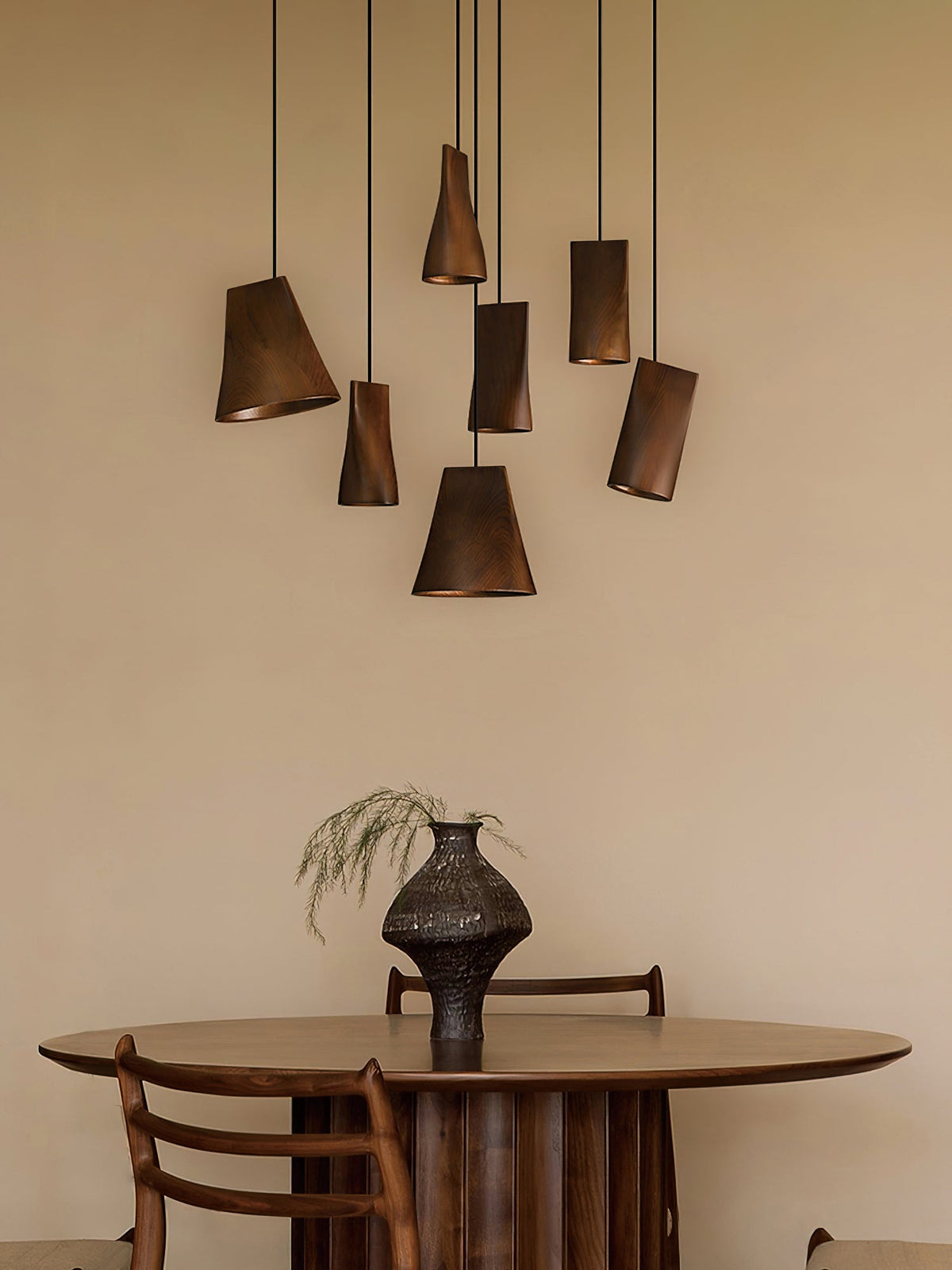 Suspension Badiane en bois et métal – vue 6