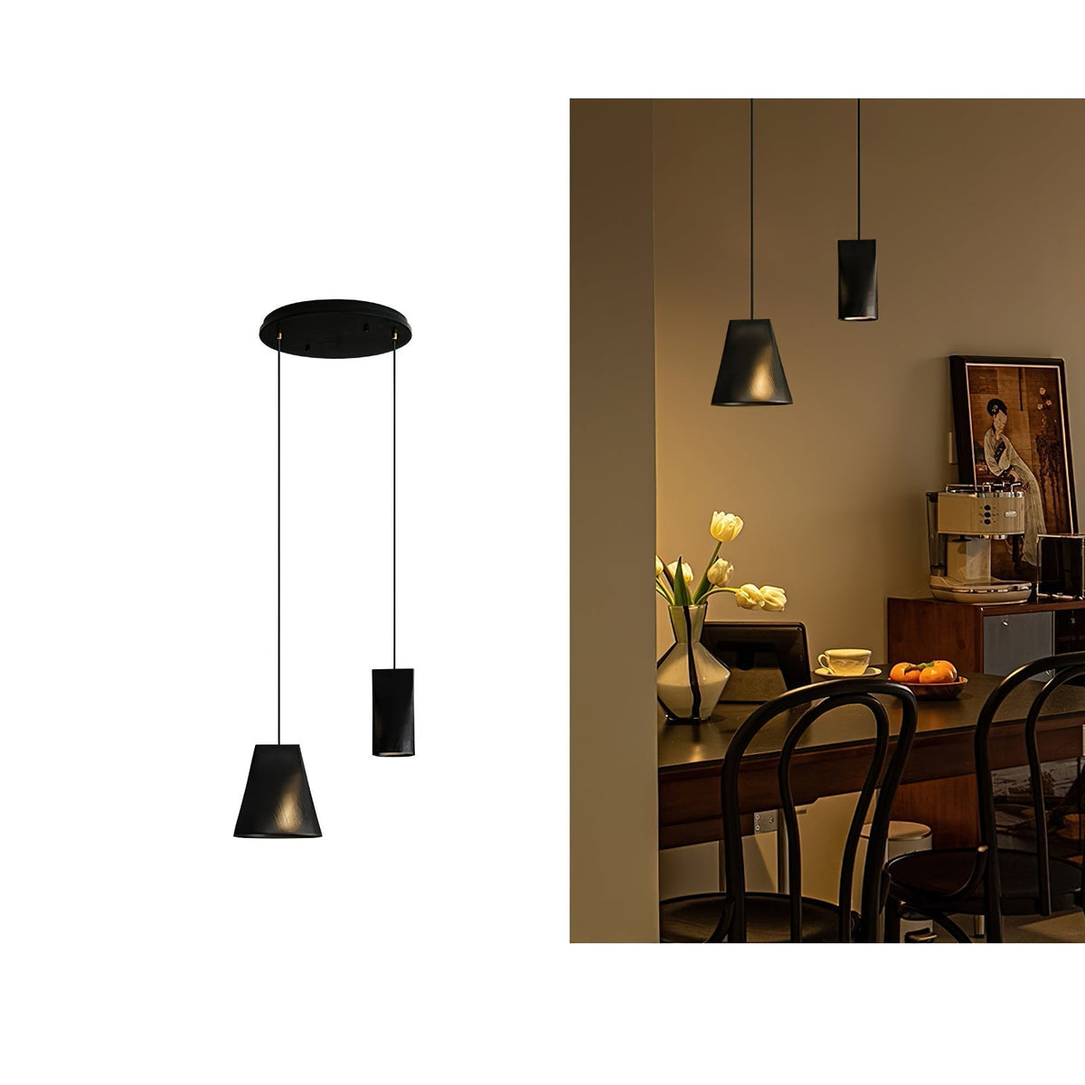 Suspension Badiane en bois et métal – vue 14