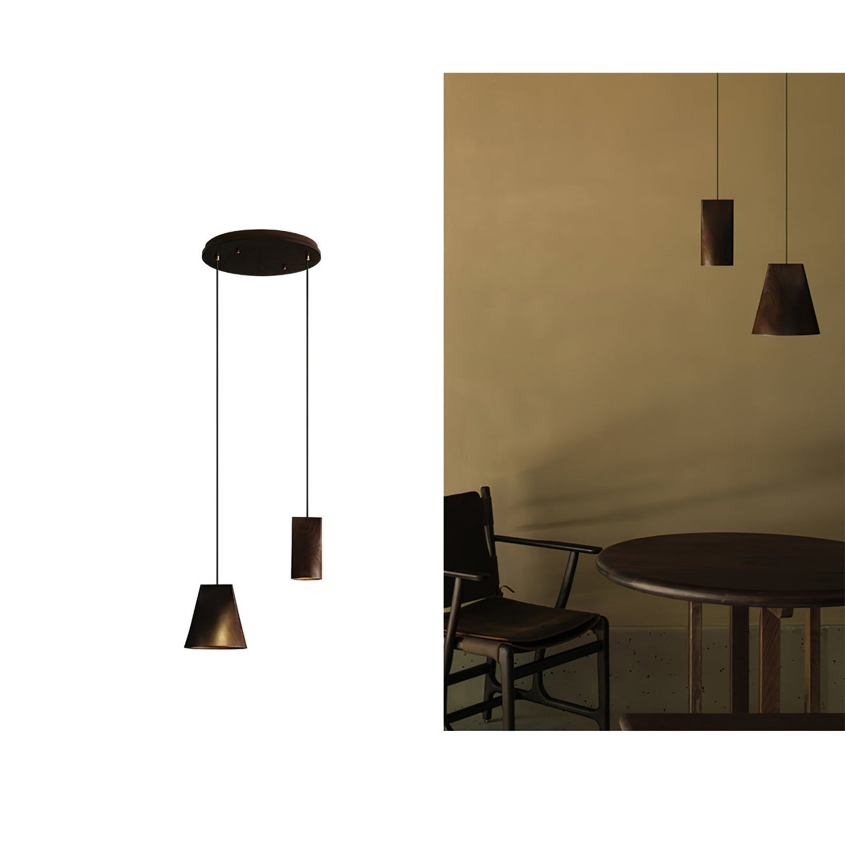 Suspension Badiane en bois et métal – vue 26