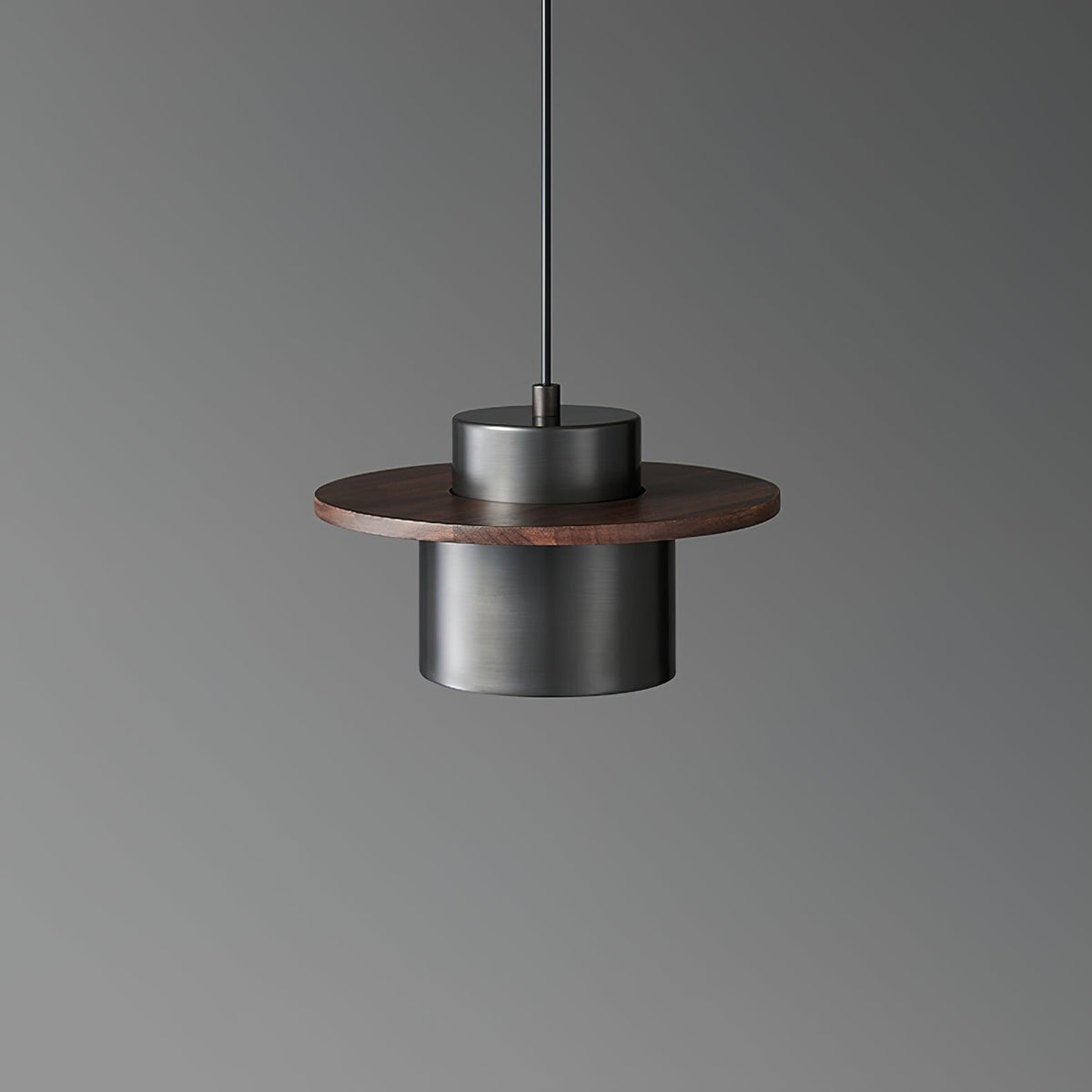 Suspension Héliotrope en laiton et noyer – vue 23