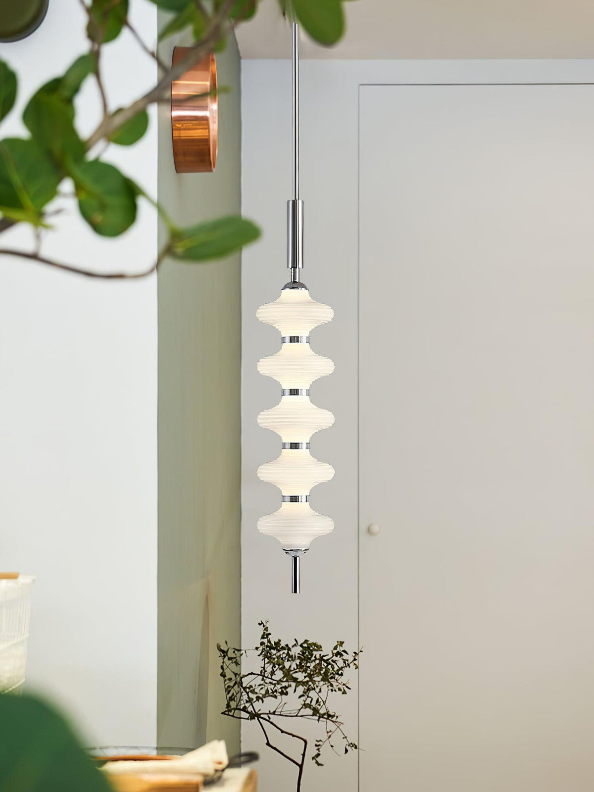 Suspension Tourmaline en verre et métal – vue 25