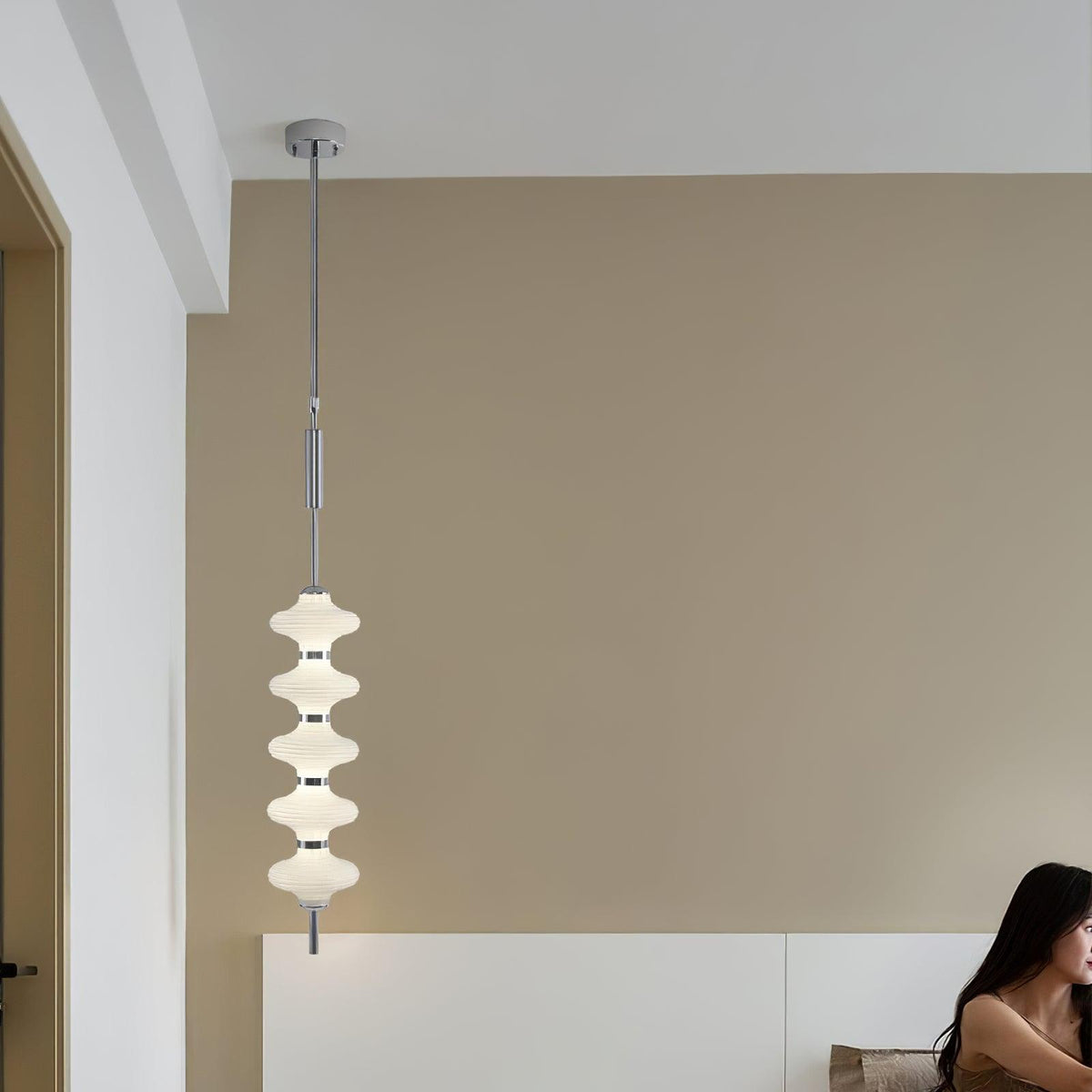 Suspension Tourmaline en verre et métal – vue 20