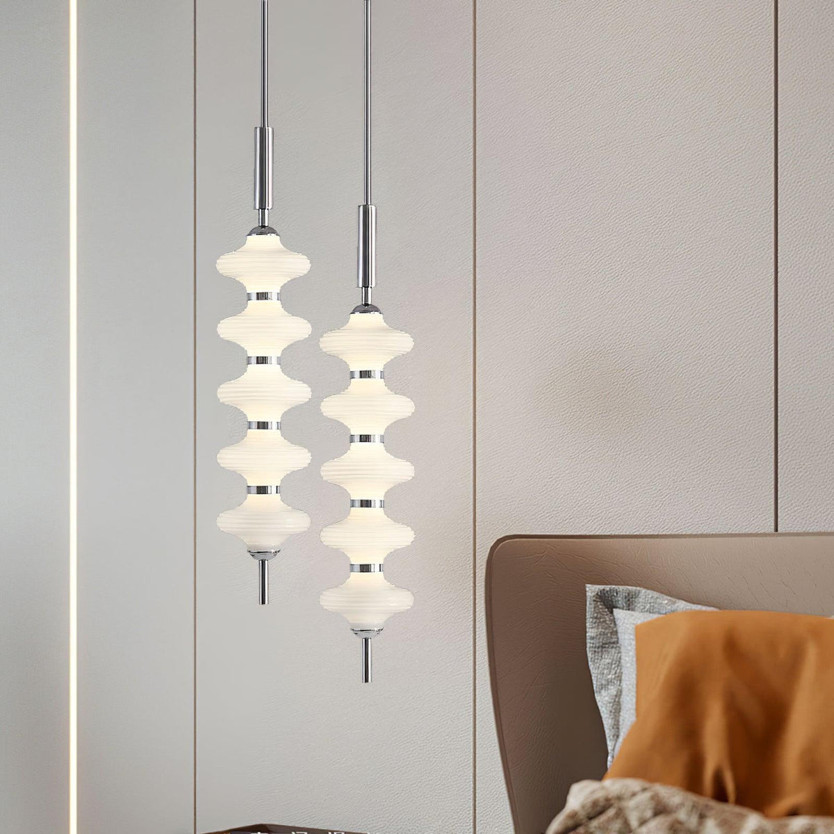 Suspension Tourmaline en verre et métal – vue 12
