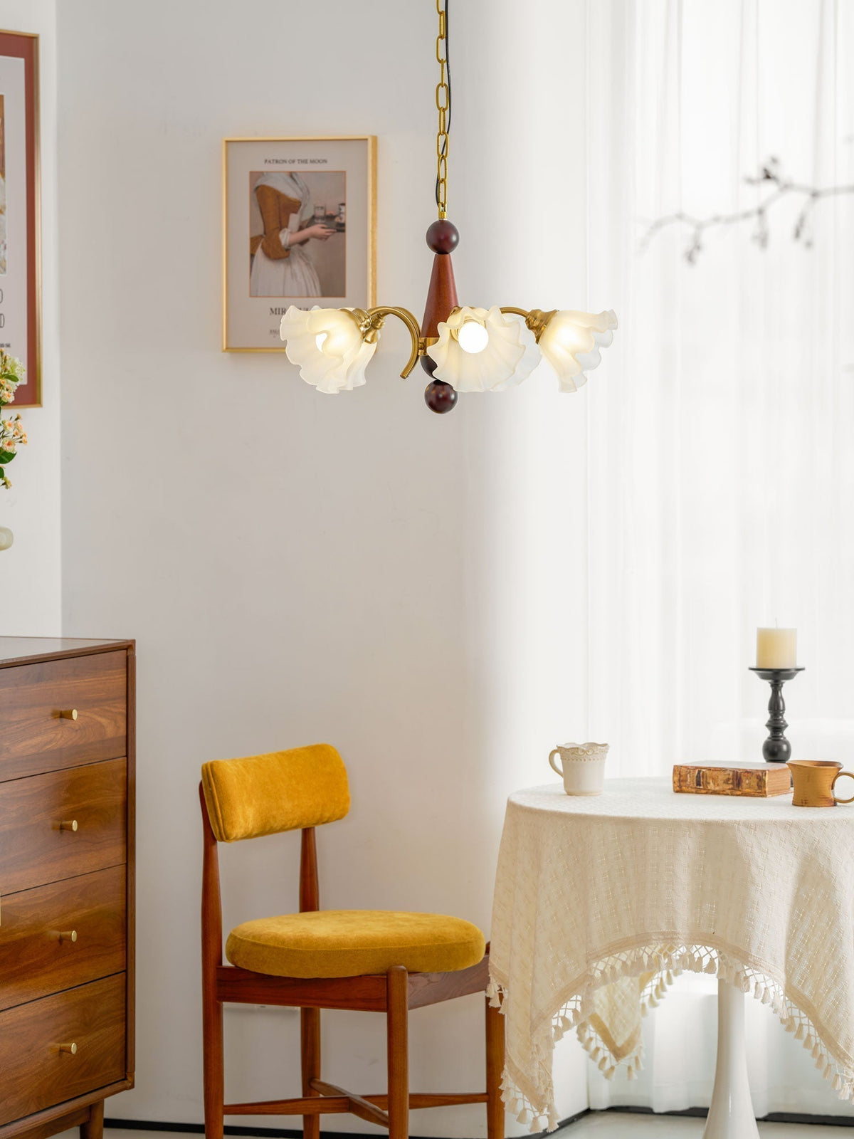 Lustre Gondole en verre et bois – vue 19