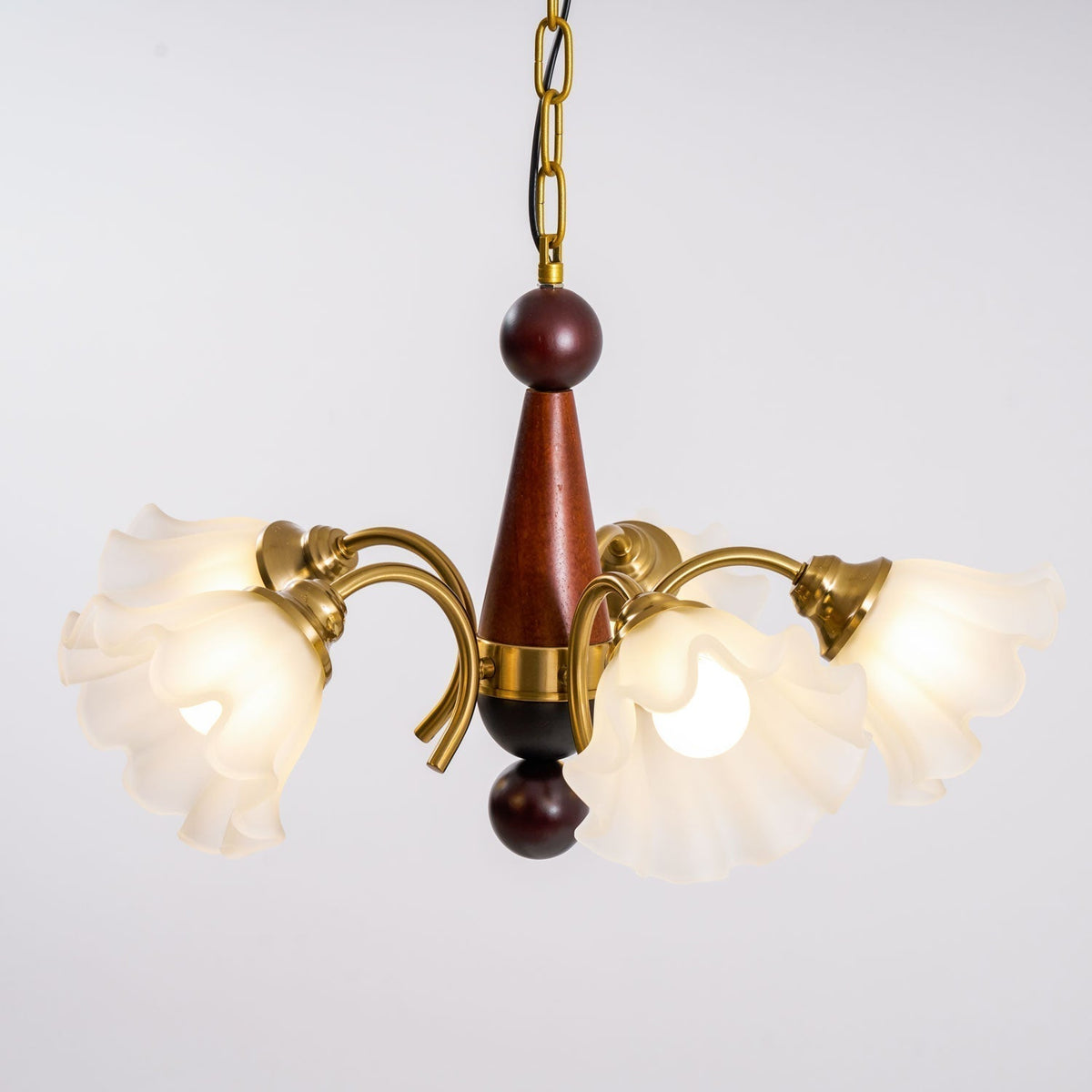 Lustre Gondole en verre et bois – vue 26