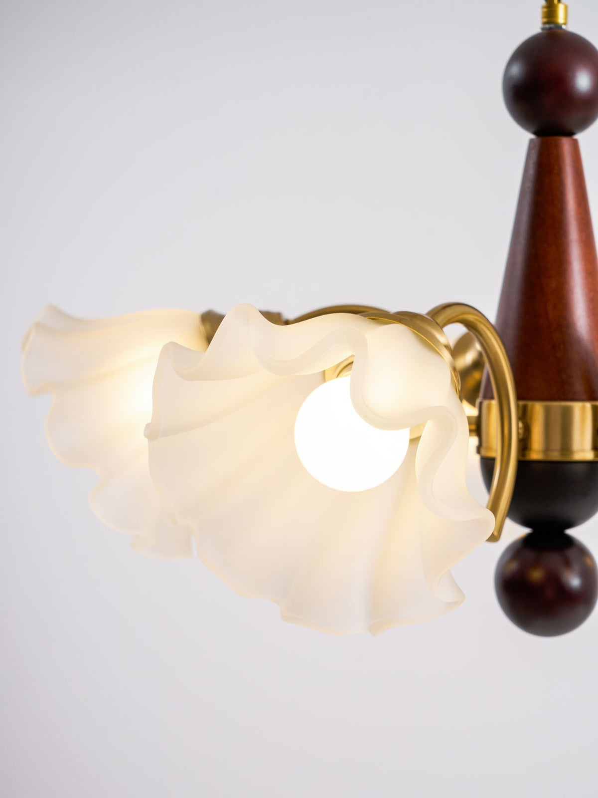 Lustre Gondole en verre et bois – vue 11