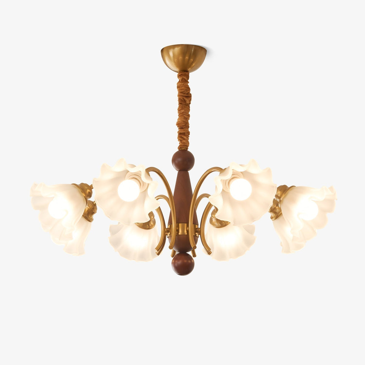 Lustre Gondole en verre et bois – vue 10