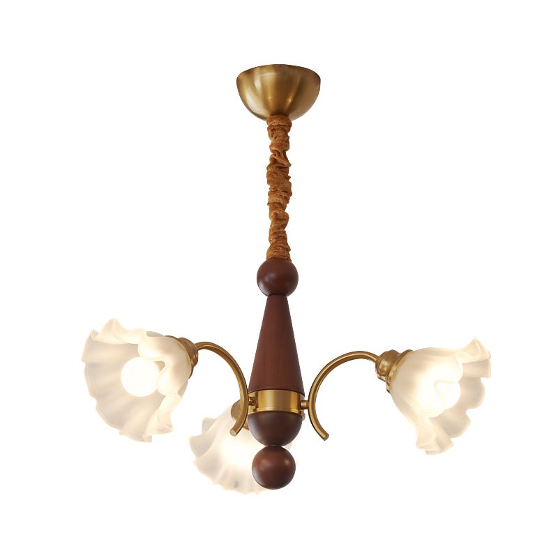 Lustre Gondole en verre et bois – vue 8