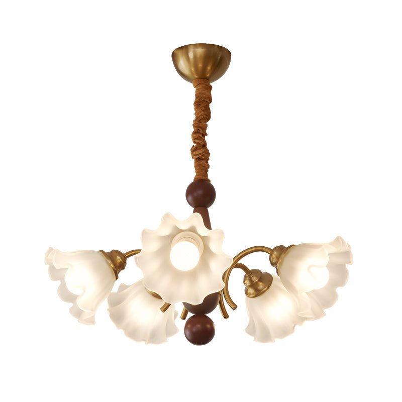 Lustre Gondole en verre et bois – vue 7
