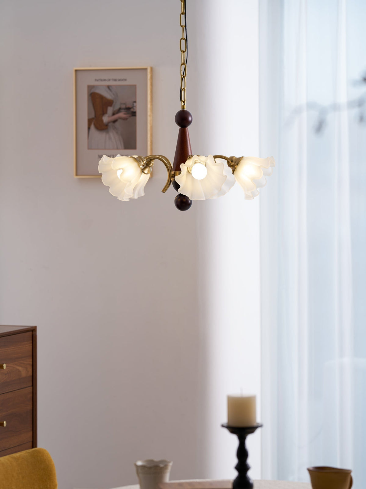 Lustre Gondole en verre et bois – vue 27