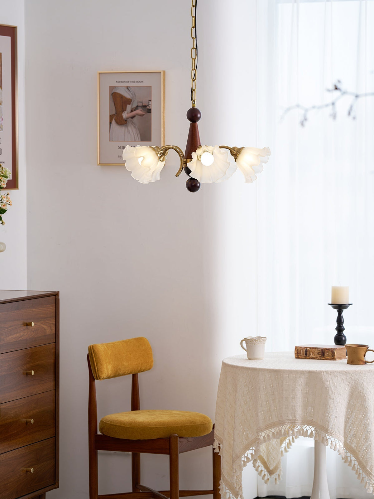 Lustre Gondole en verre et bois – vue 32