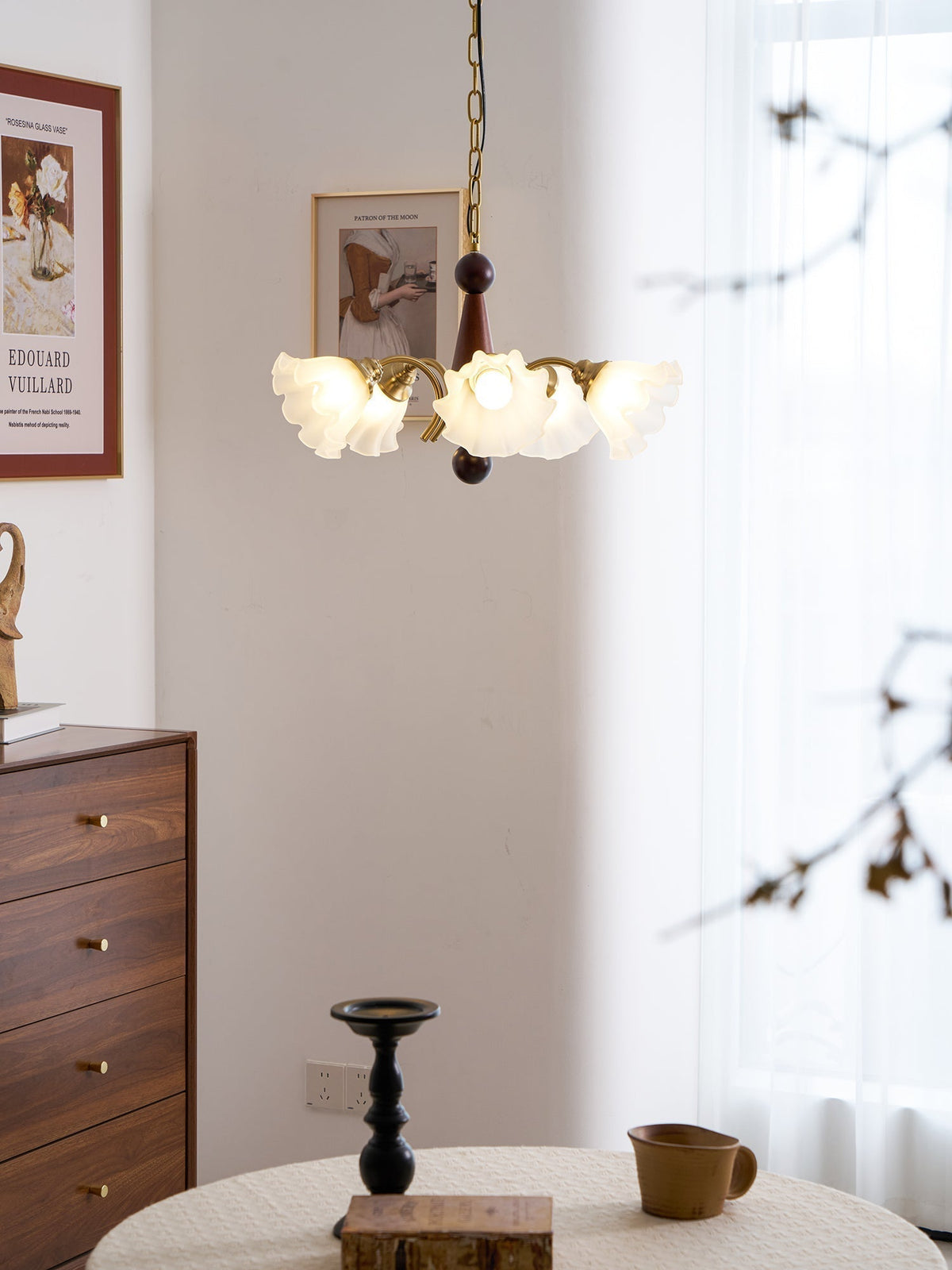 Lustre Gondole en verre et bois – vue 35
