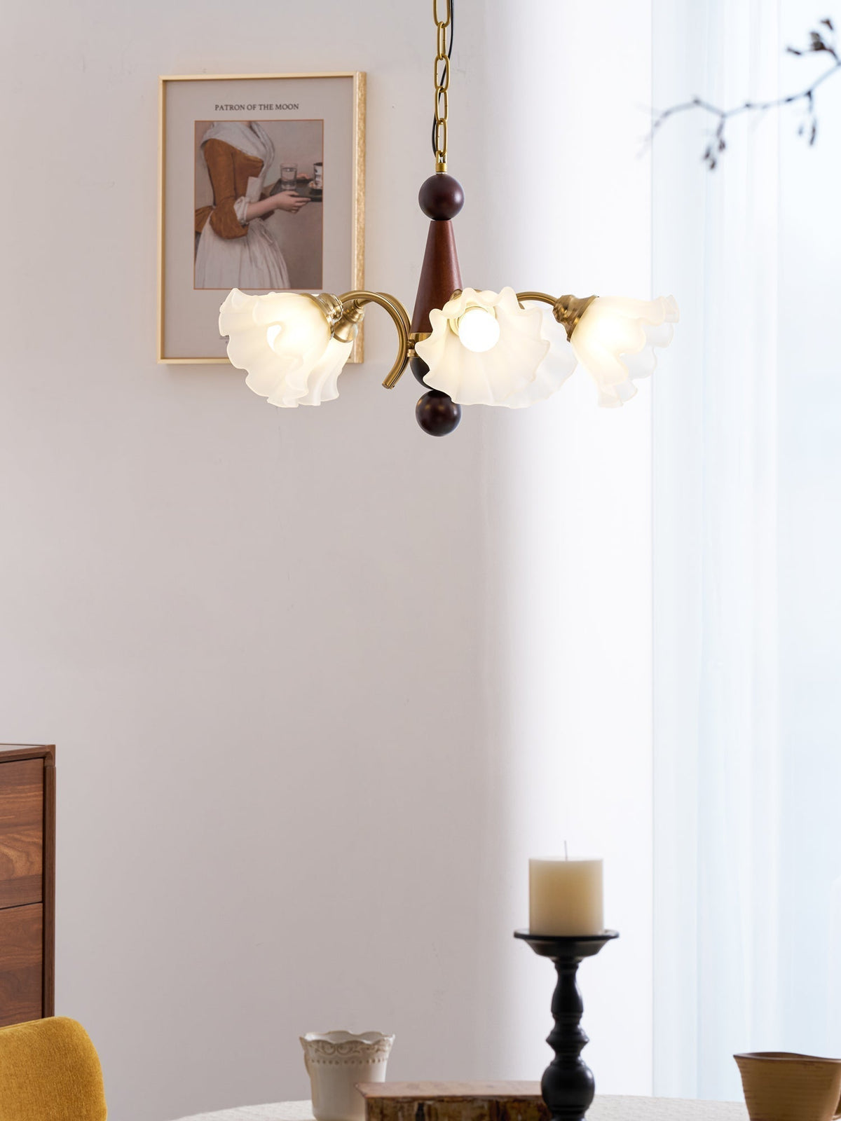 Lustre Gondole en verre et bois – vue 37